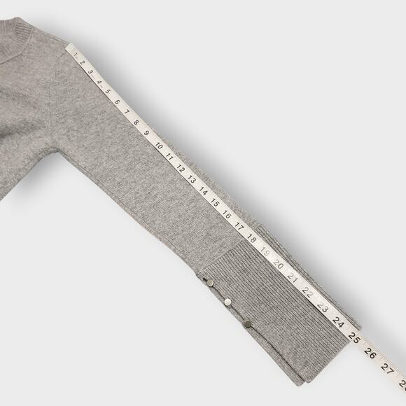 Club Monaco Womens Soft Cashmere Crewneck Studded Sweater Gray Sz Small Casual - Picture 9 of 11